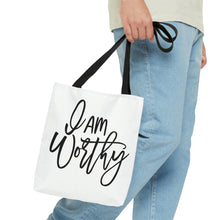 Load image into Gallery viewer, &quot;I Am Worthy&quot; Tote Bag
