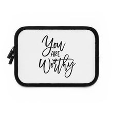 Load image into Gallery viewer, You Are Worthy&quot; Laptop Sleeve
