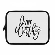Load image into Gallery viewer, I Am Worthy&quot; Laptop Sleeve
