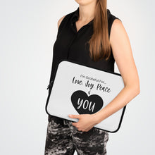 Load image into Gallery viewer, &quot;I&#39;m Grateful For Love, Joy, Peace &amp; You&quot; Laptop Sleeve
