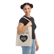 Load image into Gallery viewer, &quot;I&#39;m Grateful For Love, Joy, Peace &amp; You&quot; Canvas Tote Bag
