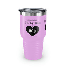 Load image into Gallery viewer, I&#39;m Grateful For Love, Joy, Peace and You&quot; Ringneck Tumbler, 30oz
