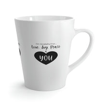 Load image into Gallery viewer, &quot;I&#39;m Grateful For Love, Joy Peace &amp; You&quot; Latte Mug, 12oz
