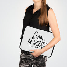 Load image into Gallery viewer, I Am Worthy&quot; Laptop Sleeve
