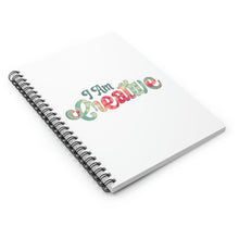 Load image into Gallery viewer, &quot; I Am Creative&quot; Wide Ruled Spiral (Affirmation) Notebook
