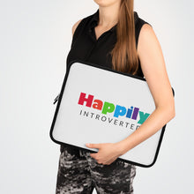 Load image into Gallery viewer, &quot;Happily Introverted&quot; Laptop Sleeve
