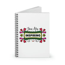 Load image into Gallery viewer, &quot;You Are Inspiring&quot; Wide Ruled Spiral (Inspirational) Notebook
