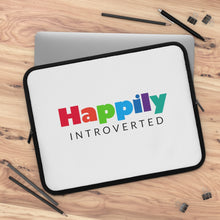 Load image into Gallery viewer, &quot;Happily Introverted&quot; Laptop Sleeve
