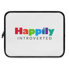 Load image into Gallery viewer, &quot;Happily Introverted&quot; Laptop Sleeve
