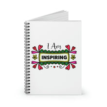 Load image into Gallery viewer, &quot; I Am Inspiring&quot; Wide Ruled Spiral (Affirmation) Notebook
